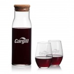Logo Branded Aviston Carafe & Vale Stemless Wine