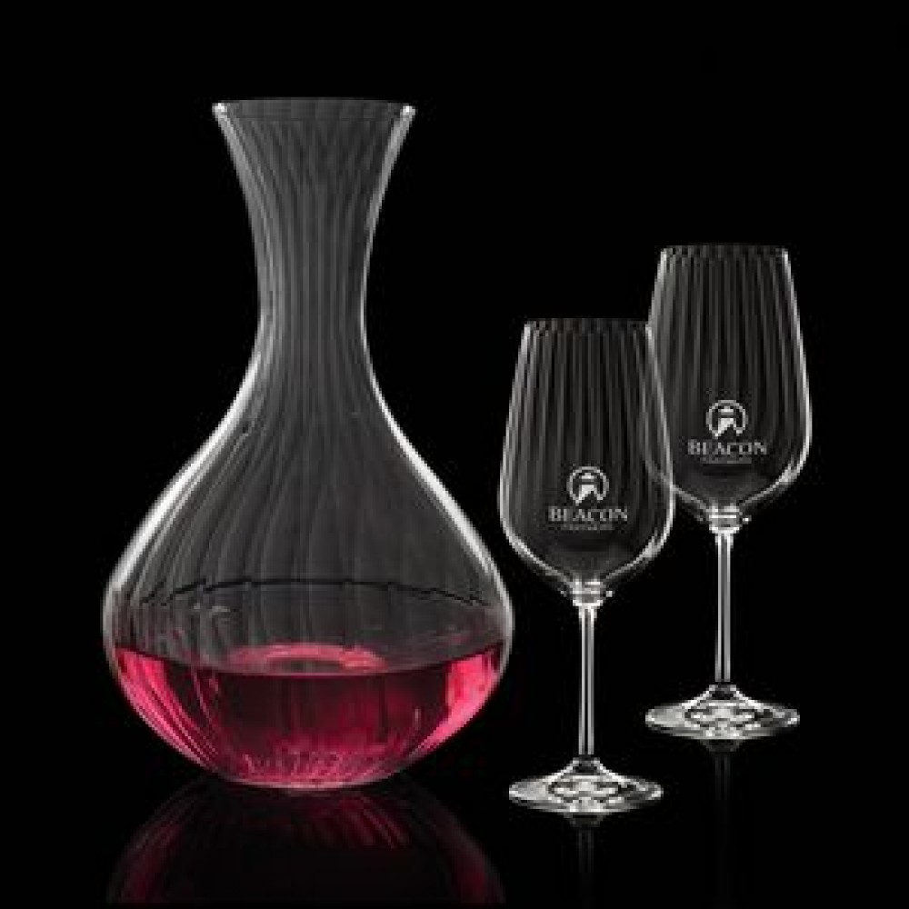 Amerling Carafe & 2 Wine with Logo