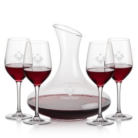 Innisfil Carafe & 4 Lethbridge Wine with Logo  Innisfil Carafe & 4 Lethbridge Wine with Logo