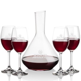 Terrassa Carafe & 4 Naples Wine with Logo  Terrassa Carafe & 4 Naples Wine with Logo