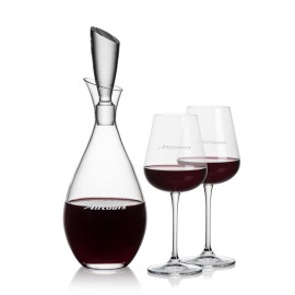 Juliette Decanter & 2 Breckland Wine with Logo