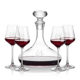 Stratford Decanter & 4 Bretton Wine with Logo