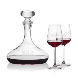Stratford Decanter & 2 Elderwood Wine with Logo