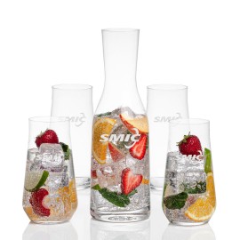 Custom Caldmore Carafe & 4 Bretton Beverage