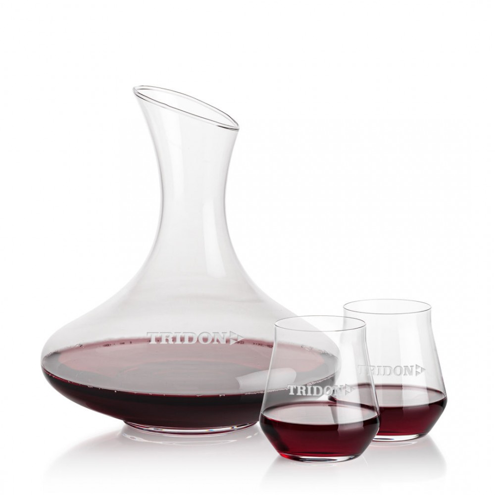 Innisfil Carafe & Bretton Stemless Wine with Logo Innisfil Carafe & Bretton Stemless Wine with Logo