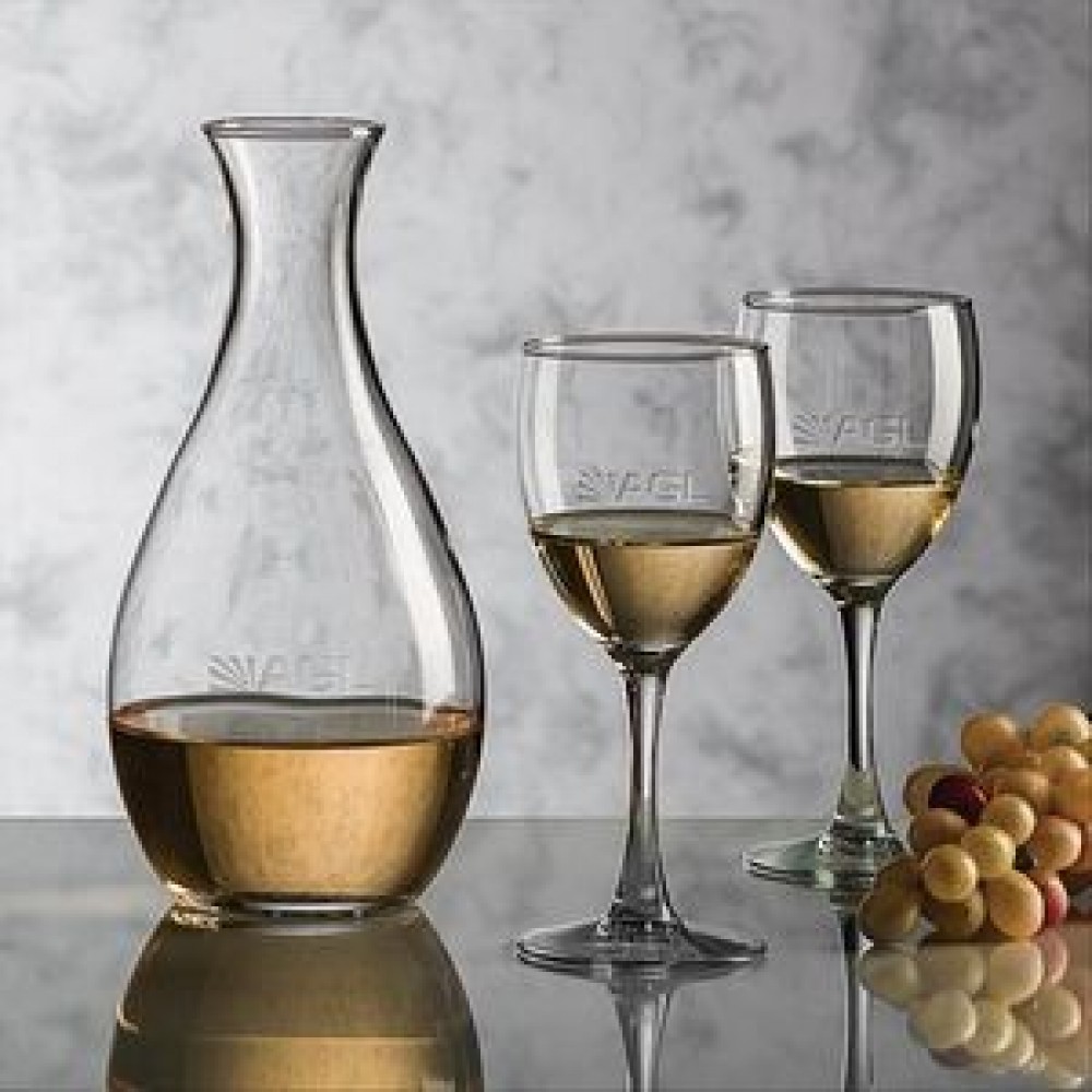 Riley Carafe & 2 Wine Glasses Logo Branded Riley Carafe & 2 Wine Glasses Logo Branded