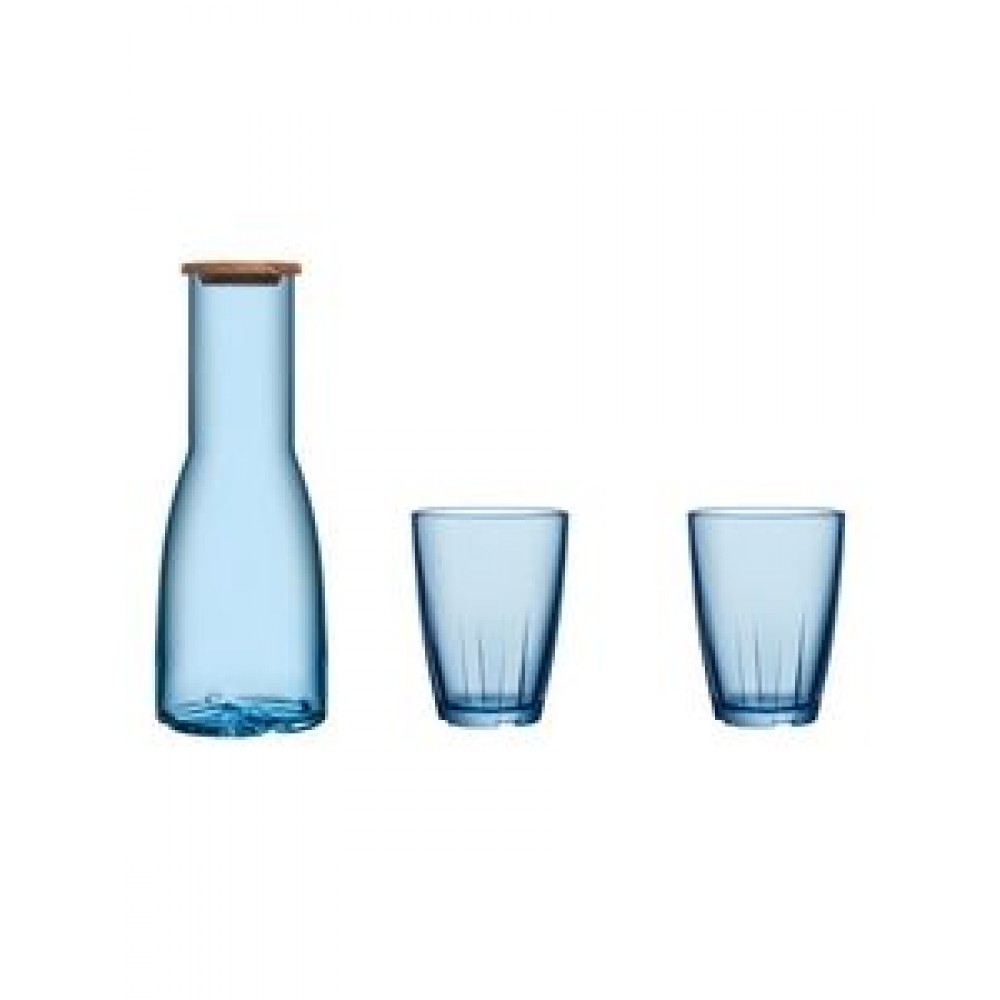 Custom Imprinted 3 Piece Bruk Carafe Set (Water Blue) Custom Imprinted 3 Piece Bruk Carafe Set (Water Blue)