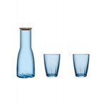 Custom Imprinted 3 Piece Bruk Carafe Set (Water Blue)