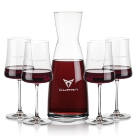 Winchester Carafe & 4 Dakota Wine with Logo  Winchester Carafe & 4 Dakota Wine with Logo