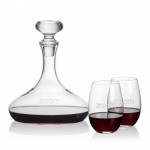 Stratford Decanter & Laurent Stemless Wine with Logo