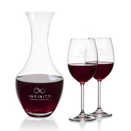 Oldham Carafe & Blyth Wine with Logo
