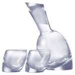 Custom Imprinted Namb 42 Oz. Tilt Decanter w/ 2 - 10 Oz. DOF Glasses