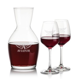 Westwood Carafe & 2 Oldham Wine with Logo  Westwood Carafe & 2 Oldham Wine with Logo
