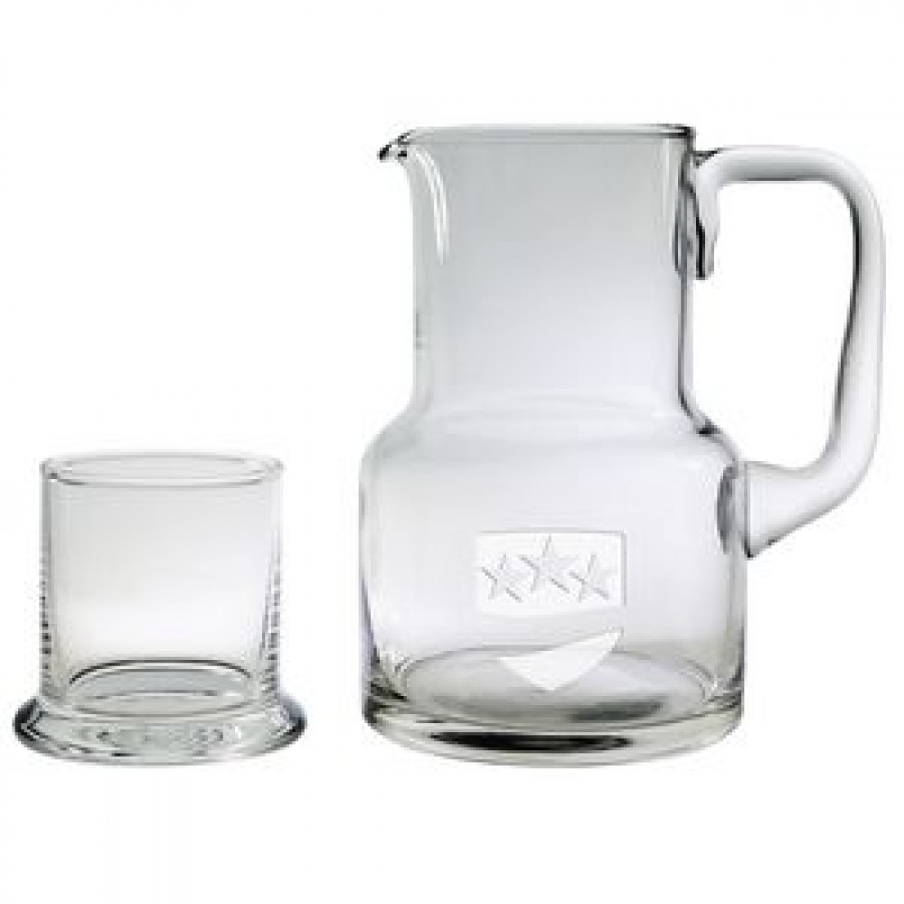 Custom Printed Executive Pitcher and Glass Set Custom Printed Executive Pitcher and Glass Set