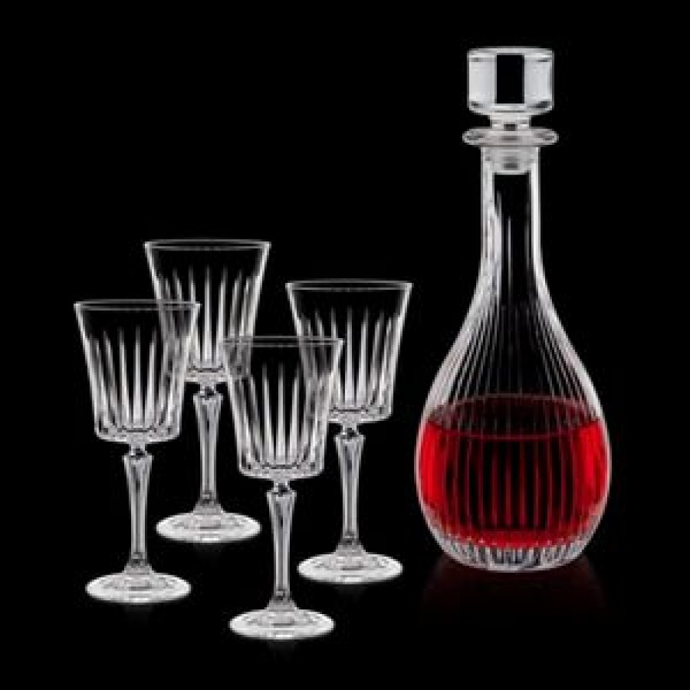 Personalized Bacchus Decanter & 4 Wine Personalized Bacchus Decanter & 4 Wine