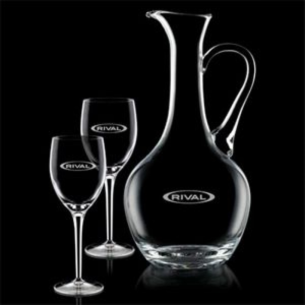 WGG! Deane Carafe & 2 Wine Custom Imprinted WGG! Deane Carafe & 2 Wine Custom Imprinted