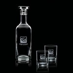 Logo Branded Aristocrat Decanter & 2 On-the-Rocks