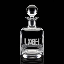 Dorval Decanter & Lid - 33oz Crystalline with Logo  Dorval Decanter & Lid - 33oz Crystalline with Logo