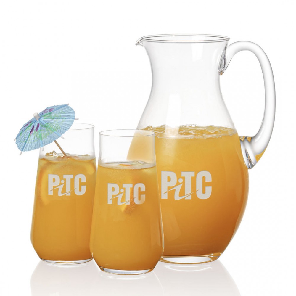 Logo Branded Charleston Pitcher & 2 Bretton Beverage