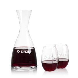 Custom Barham Carafe & 2 Carlita Stemless Wine