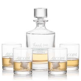 Promotional Monterey Decanter & 4 On-the-Rocks  Promotional Monterey Decanter & 4 On-the-Rocks