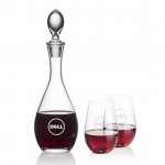 Malvern Decanter & Boston Stemless Wine with Logo