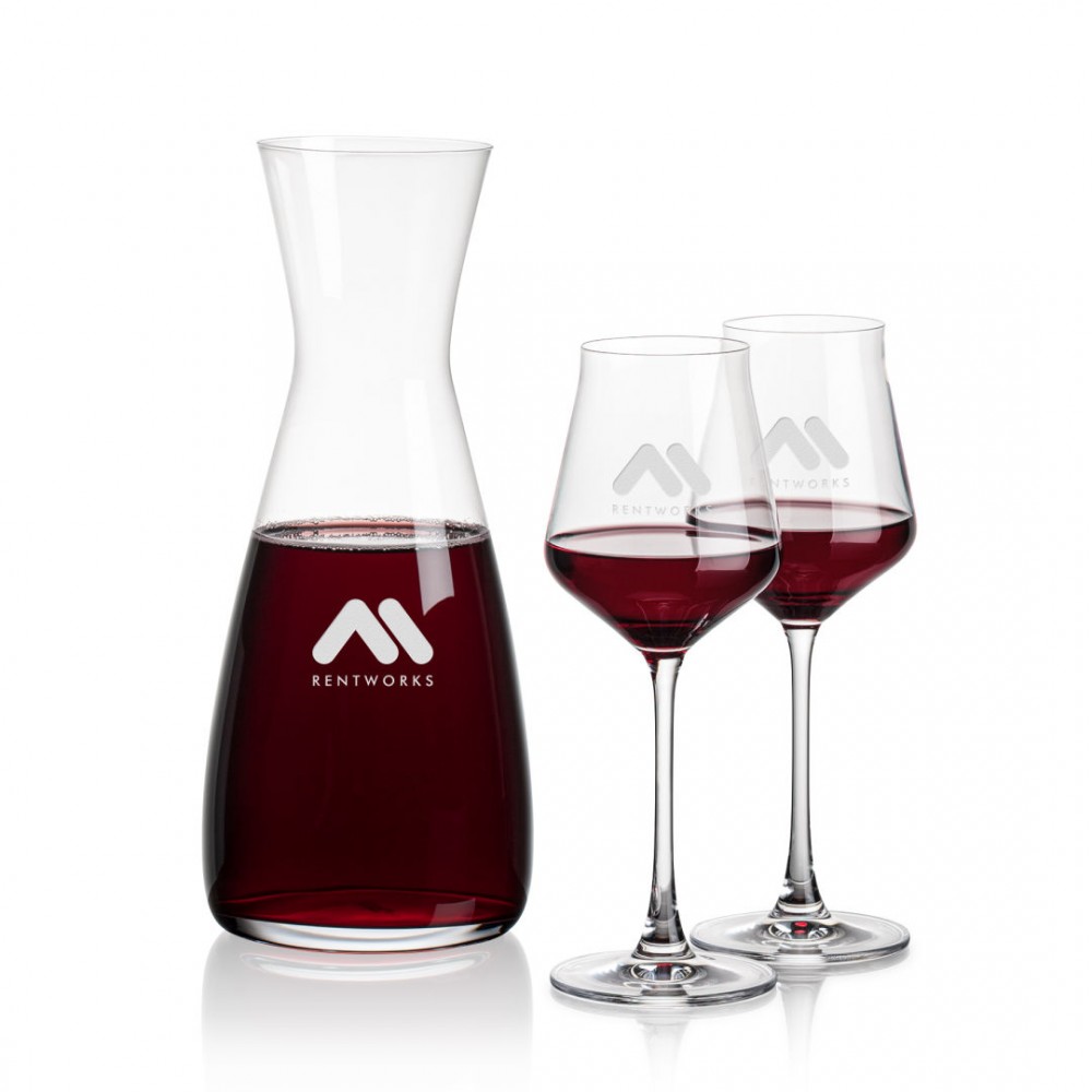 Portofino Carafe & Bretton Wine with Logo Portofino Carafe & Bretton Wine with Logo