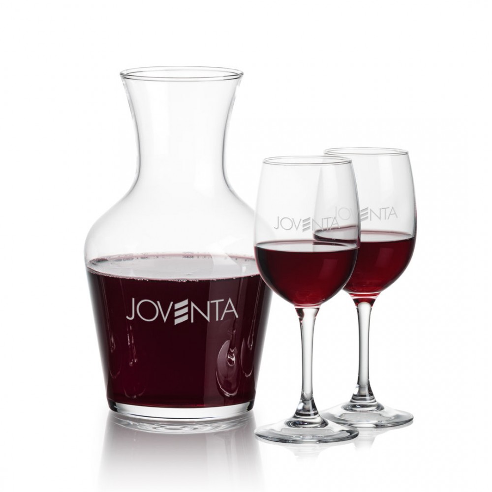 Summit Carafe & Farnham Wine with Logo Summit Carafe & Farnham Wine with Logo