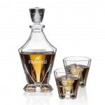 Arellano Decanter & 2 On-the-Rocks with Logo