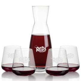 Custom Winchester Carafe & 4 Breckland 13oz Stemless