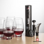 Swiss Force Opener & 4 Glenarden Stemless Wine with Logo