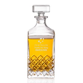 Logo Branded Longford Decanter - 32oz Crystalline  Logo Branded Longford Decanter - 32oz Crystalline