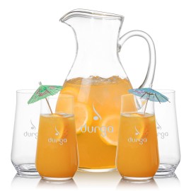 Geneva Pitcher & 4 Bretton Beverage with Logo  Geneva Pitcher & 4 Bretton Beverage with Logo