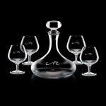 Personalized Stratford Decanter & 4 Woodbridge Cognac