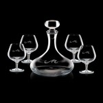 Stratford Decanter & 4 Woodbridge Cognac with Logo