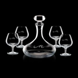 Personalized Stratford Decanter & 4 Woodbridge Cognac  Personalized Stratford Decanter & 4 Woodbridge Cognac