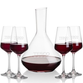 Custom Terrassa Carafe & 4 Cannes Wine