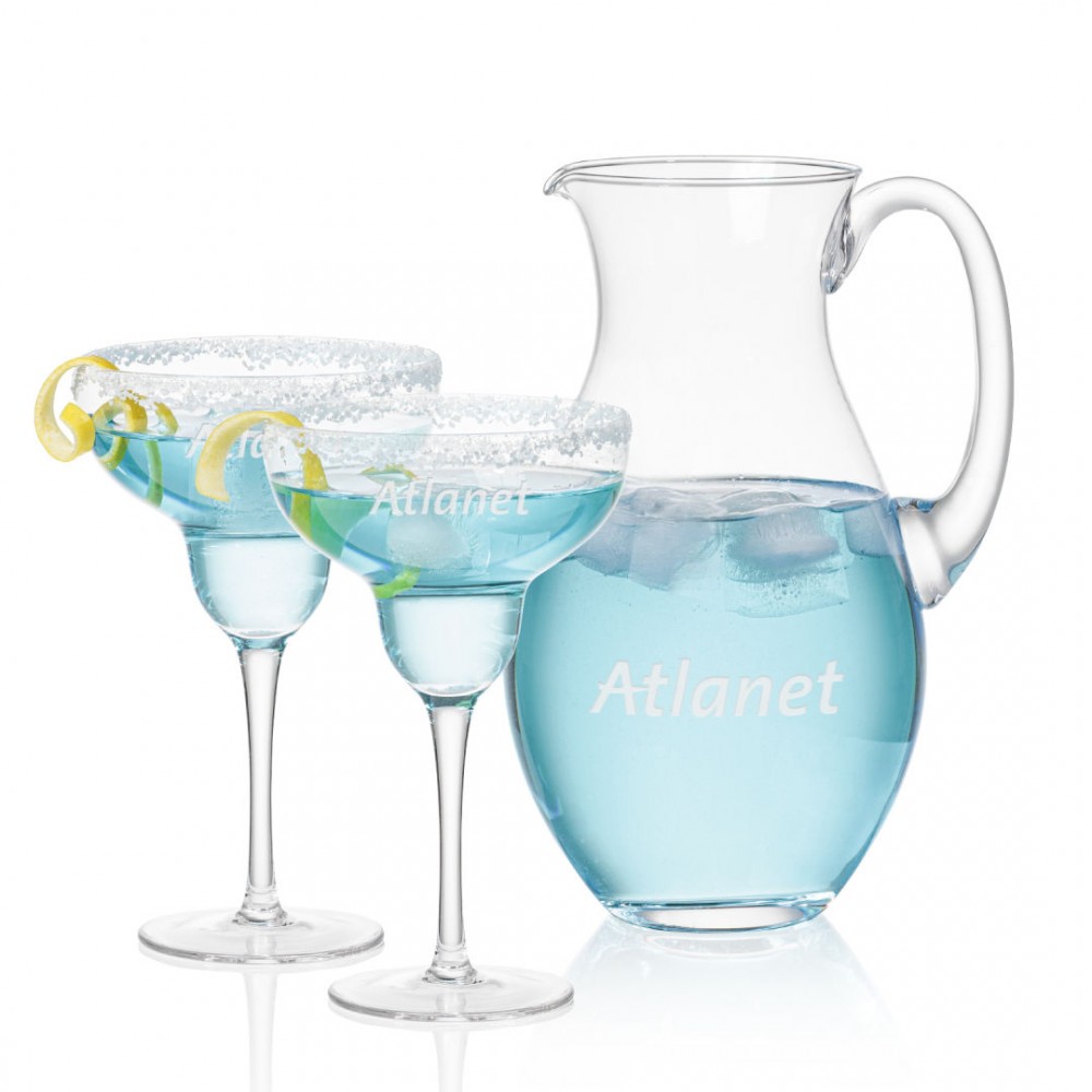 Personalized Charleston Pitcher & 2 St Tropez Cocktail Personalized Charleston Pitcher & 2 St Tropez Cocktail