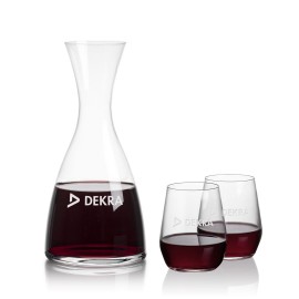 Personalized Barham Carafe & 2 Germain Stemless Wine