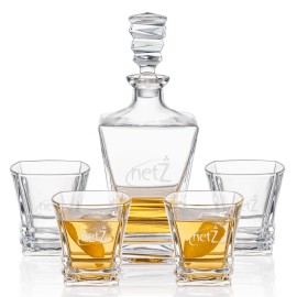 Bentley Decanter & 4 On-the-Rocks with Logo