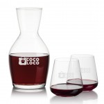 Westwood Carafe & Crestview Stemless with Logo