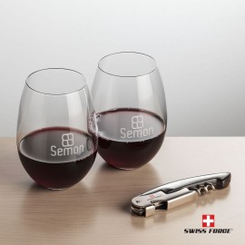 Promotional Swiss Force Opener & 2 Carlita Wine - Silver