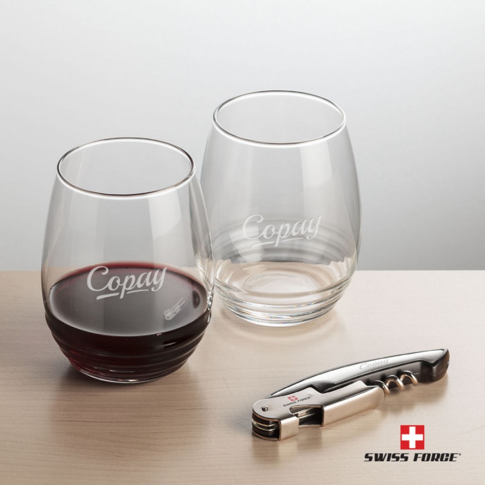 Promotional Swiss Force Opener & 2 Ramira Wine - Silver