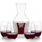 Personalized Westwood Carafe & 4 Laurent Stemless