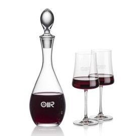 Customized Malvern Decanter & 2 Dakota Wine