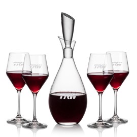 Juliette Decanter & 4 Bengston Wine with Logo  Juliette Decanter & 4 Bengston Wine with Logo