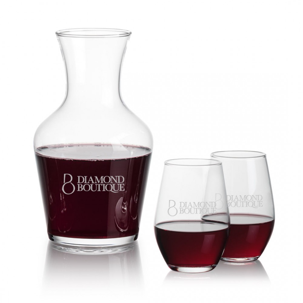 Summit Carafe & Vale Stemless Wine with Logo