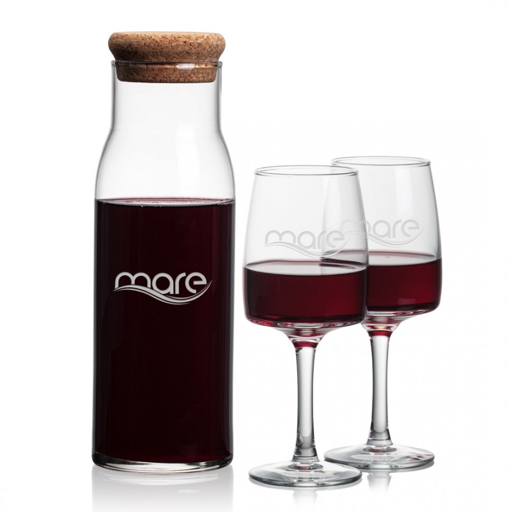 Aviston Carafe & Cherwell Wine with Logo Aviston Carafe & Cherwell Wine with Logo