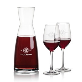 Personalized Winchester Carafe & 2 Lethbridge Wine  Personalized Winchester Carafe & 2 Lethbridge Wine