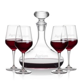 Personalized Stratford Decanter & 4 Germain Wine